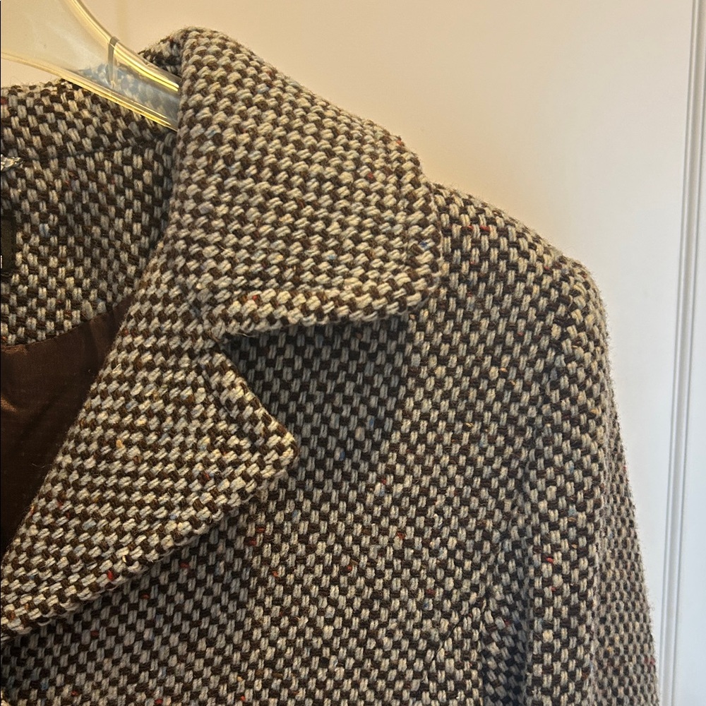 H&M Women's Light Blue & Brown Winter Coat - Size 12 - Picture 8 of 11